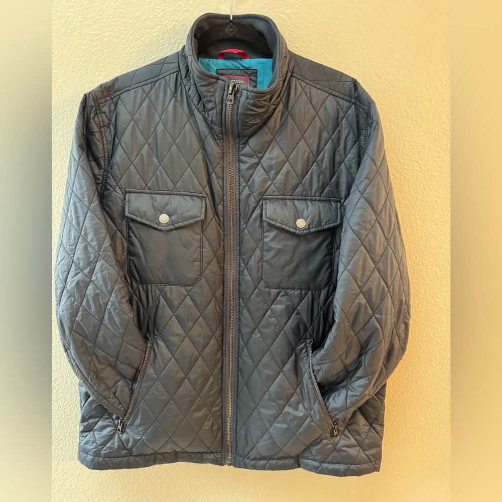 UNTUCKit Men's Navy Quilted Puffer Jacket